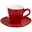 Ceramic Cup w/saucer (Red) - 90ml/3oz