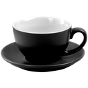 Ceramic Cup w/saucer (Black) - 180ml/6oz