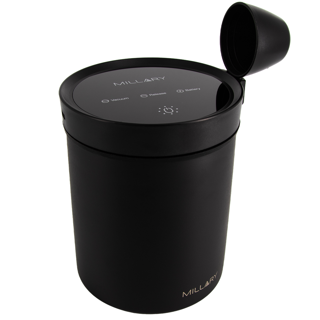 Millary Vacuum Canister, 1.2L-Matt Black