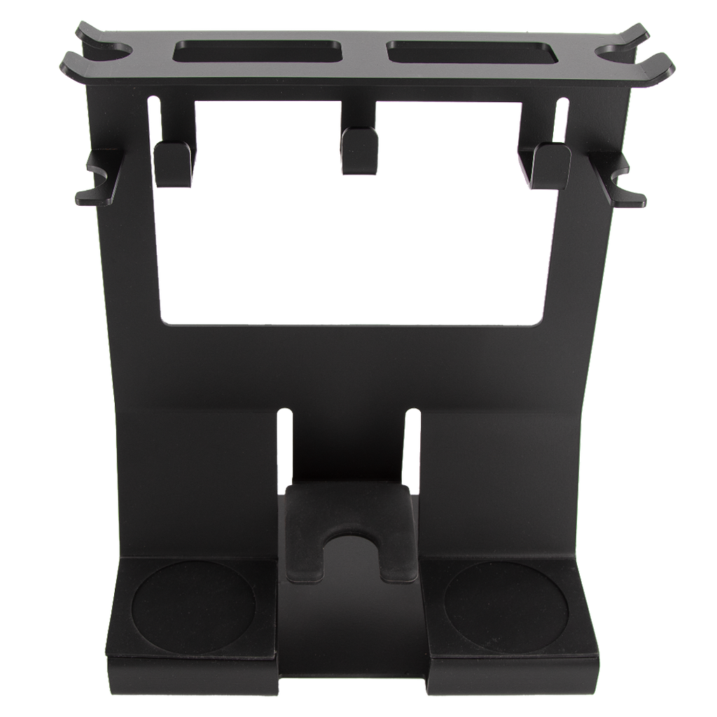 Espresso tools organizer with dispenser and press base, matte black