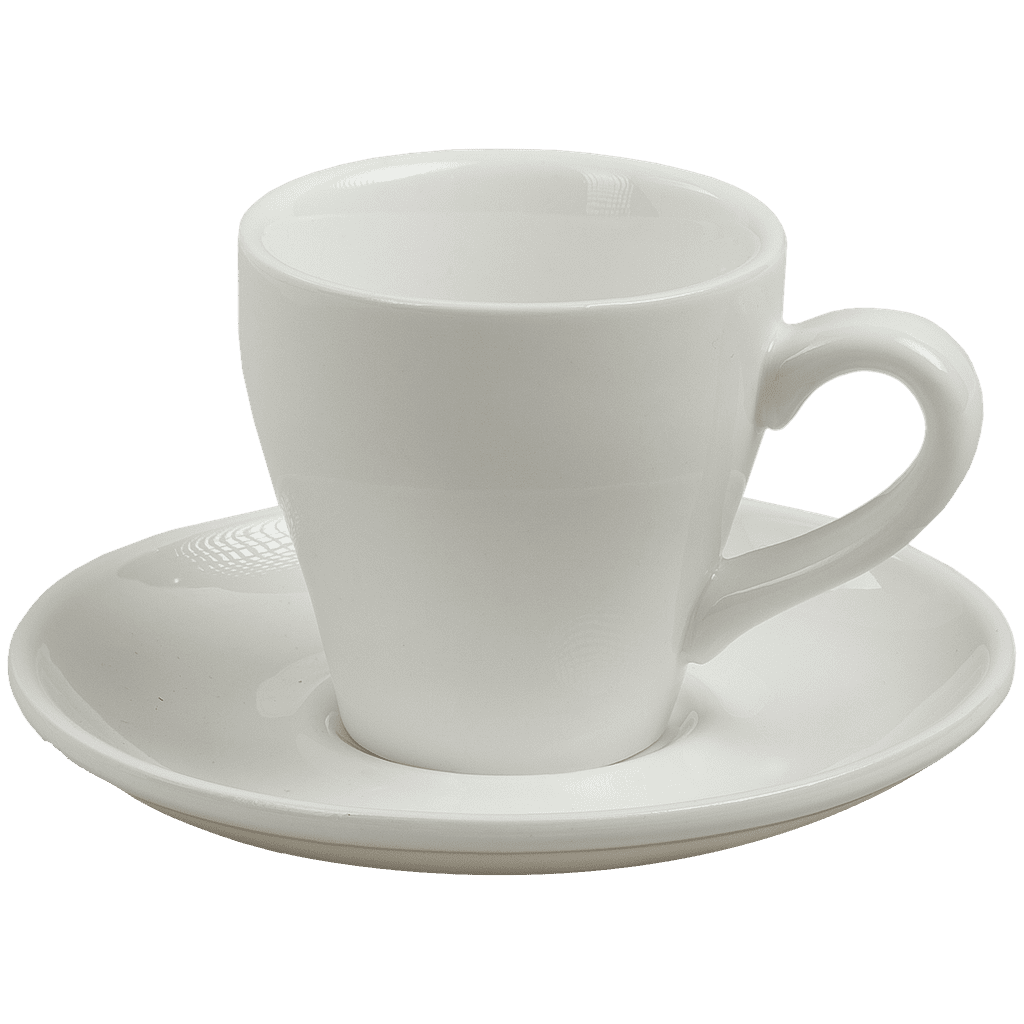 [AC-COA-GN-65] Ceramic Cup w/saucer (White) - 90ml/3oz