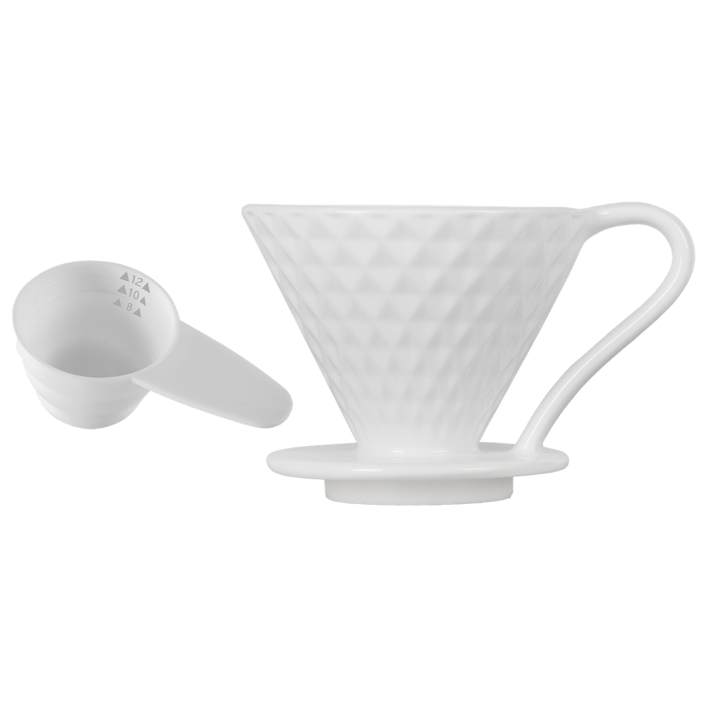 [AC-COA-GN-44] Ceramic Coffee Dripper white V60