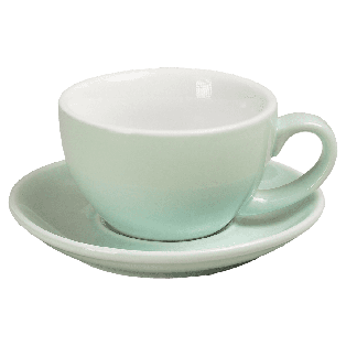 Ceramic Cup w/saucer (Blue) - 180ml/6oz