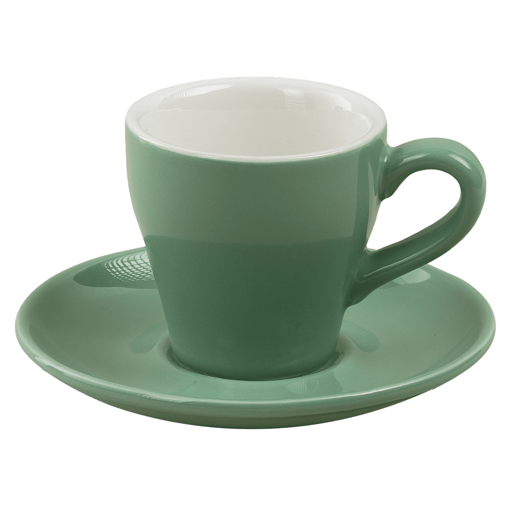 [AC-COA-GN-53] Ceramic Cup w/saucer (Blue) - 90ml/3oz